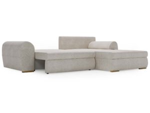 miniaturka Narożnik ELLIZA Beżowy z Funkcją Spania Piękny