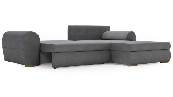 miniaturka Narożnik ELLIZA Beżowy z Funkcją Spania Piękny