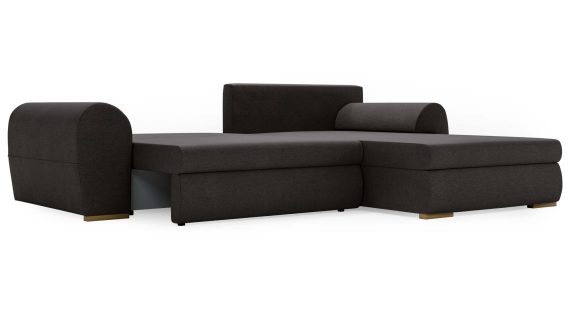 miniaturka Narożnik ELLIZA Beżowy z Funkcją Spania Piękny