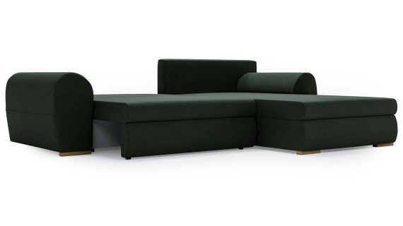 miniaturka Narożnik ELLIZA Beżowy z Funkcją Spania Piękny