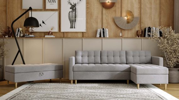 miniaturka Narożnik MONO Skandynawski Szary do Salonu