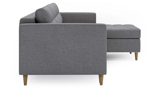 miniaturka Narożnik MONO Szary Skandynawski na Nóżkach