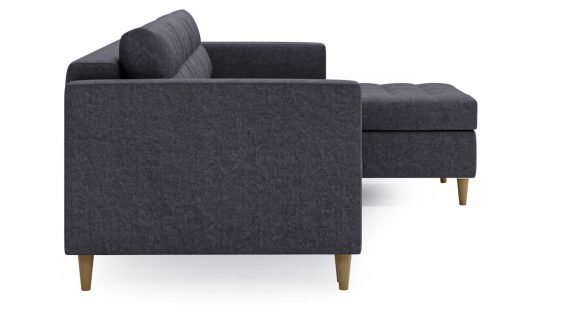 miniaturka Narożnik MONO Szary Skandynawski na Nóżkach