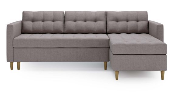 miniaturka Narożnik MONO Szary Skandynawski na Nóżkach