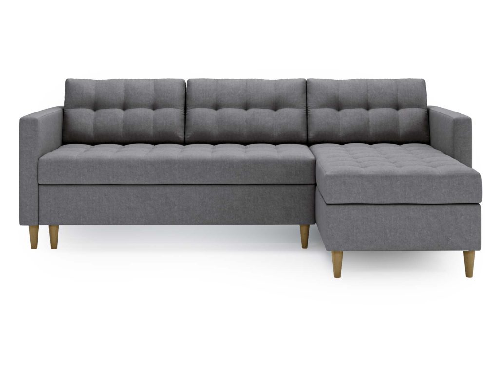 Narożnik MONO Szary Skandynawski na Nóżkach