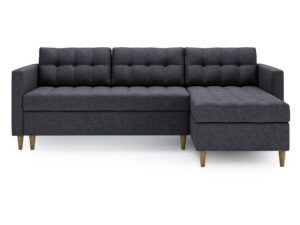 miniaturka Narożnik MONO Szary Skandynawski na Nóżkach