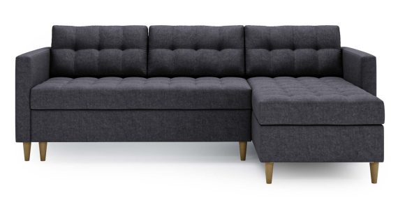 miniaturka Narożnik MONO Szary Skandynawski na Nóżkach