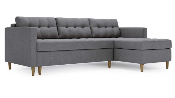 miniaturka Narożnik MONO Szary Skandynawski na Nóżkach