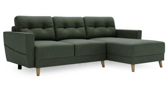 miniaturka Narożnik DANIELA Skandynawski na Drewnianych Nóżkach