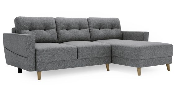 miniaturka Narożnik DANIELA Skandynawski na Drewnianych Nóżkach