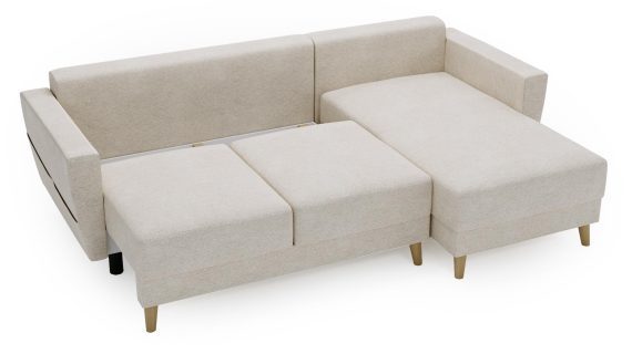 miniaturka Narożnik DANIELA Skandynawski na Drewnianych Nóżkach