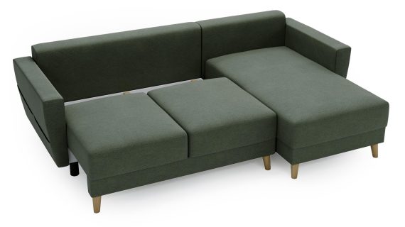 miniaturka Narożnik DANIELA Skandynawski na Drewnianych Nóżkach