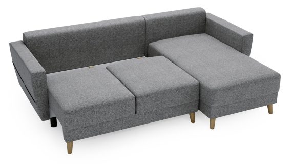 miniaturka Narożnik DANIELA Skandynawski na Drewnianych Nóżkach