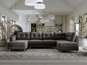 miniaturka Narożnik EVELIN Beżowy Skandynawski Styl