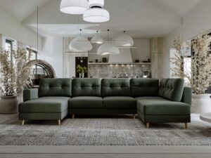 miniaturka Narożnik EVELIN Beżowy Skandynawski Styl