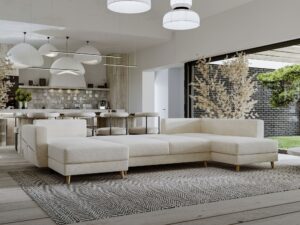 miniaturka Narożnik EVELIN Beżowy Skandynawski Styl