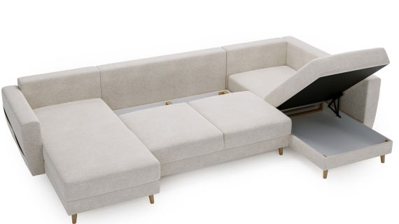 miniaturka Narożnik EVELIN Beżowy Skandynawski Styl