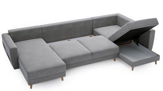 miniaturka Narożnik EVELIN Beżowy Skandynawski Styl