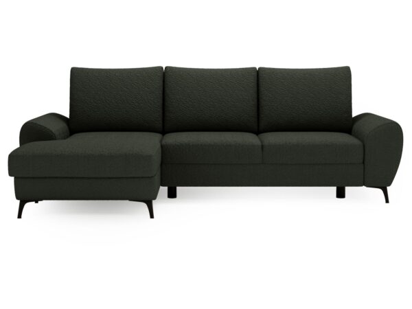 Ciemnozielona sofa 3-osobowa, styl nowoczesny i minimalistyczny