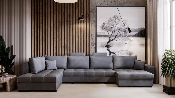 miniaturka Narożnik VELINCIA Elegancki U-kształtny Przestronny