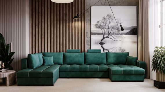 miniaturka Narożnik VELINCIA Elegancki U-kształtny Przestronny