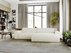 miniaturka Narożnik LUIZZI Beżowy z Zaokrąglonymi Bokami