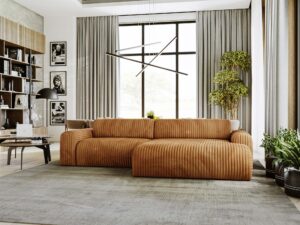 miniaturka Narożnik LUIZZI Beżowy z Zaokrąglonymi Bokami