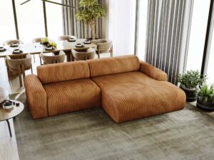 miniaturka Narożnik LUIZZI Beżowy z Zaokrąglonymi Bokami