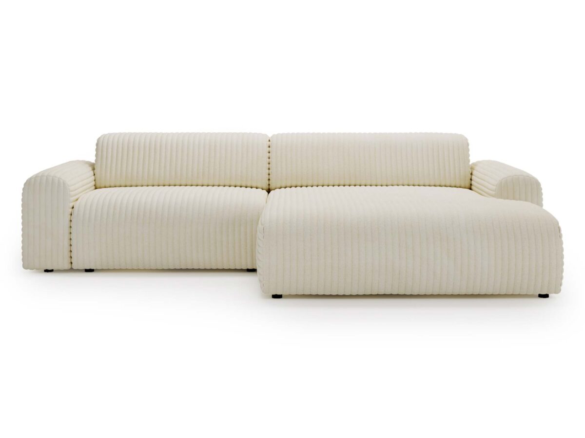 Narożnik LUIZZI Beżowy z Zaokrąglonymi Bokami