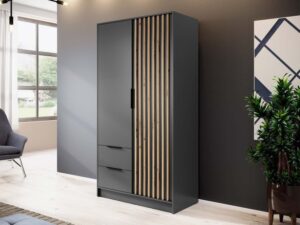 miniaturka Szafa DELY 105cm Dąb Grafit Szary Artisan Elegancja