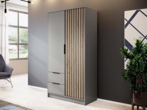 miniaturka Szafa DELY 105cm Dąb Grafit Szary Artisan Elegancja