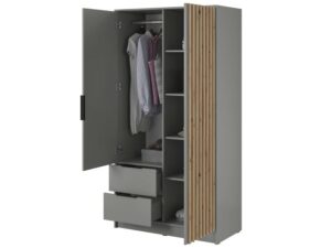 miniaturka Szafa DELY z Lustrem 105cm Styl Dąb i Grafit