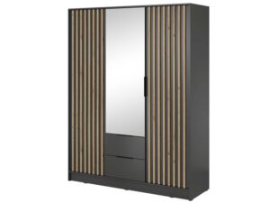 miniaturka Szafa DELY 3D 150cm z Lustrem Czarny Akcent Nowoczesności