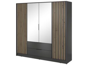 miniaturka Szafa DELY 4D z Lustrem 200cm Grafit Artisan Szary Elegancja
