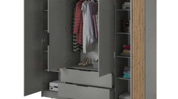 Szafa DELY 4D 200cm Lamelowanie Bez Lustra - obrazek 6