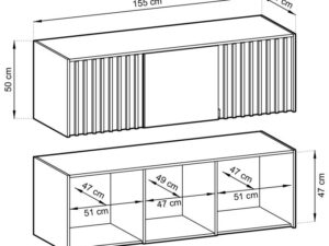 miniaturka Nadstawka DELY 3D 155cm Uzupełnienie do Szaf DELY