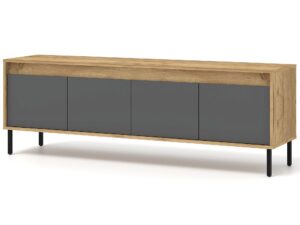 Klasyczna Szafka RTV Rivia z Czarnymi Nóżkami