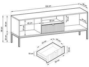 miniaturka Szafka RTV Sivas Luksusowy Akcent