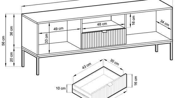 miniaturka Szafka RTV Sivas Luksusowy Akcent