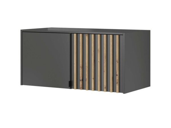 Nadstawka grafitowa z pionowymi lamelami, styl loftowy