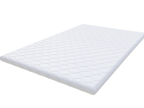 Biały topper z pianki o strukturze wentylacyjnej do komfortowego snu