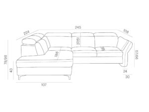 miniaturka Narożnik Szary Piękny Paolo