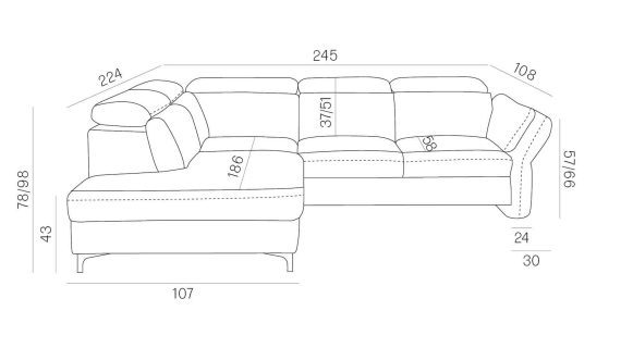 miniaturka Narożnik Szary Piękny Paolo