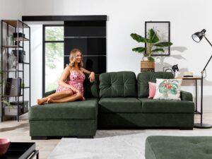 miniaturka Narożnik Zielony Pikowany Luminoso