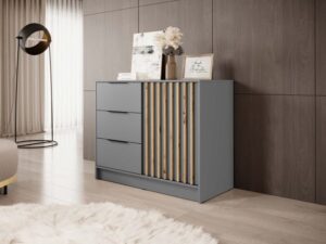 miniaturka Komoda DELY 2D 105cm Praktyczność z Uchylnymi Drzwiami