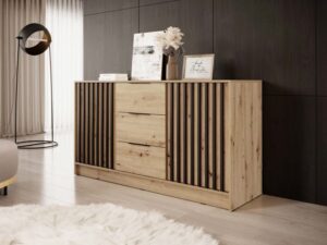 miniaturka Komoda DELY 3D 155cm Nowoczesny Design Trzy Kolory