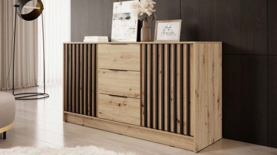 Komoda DELY 3D 155cm Nowoczesny Design Trzy Kolory - obrazek 6