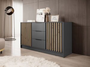 miniaturka Komoda DELY 3D 155cm Nowoczesny Design Trzy Kolory