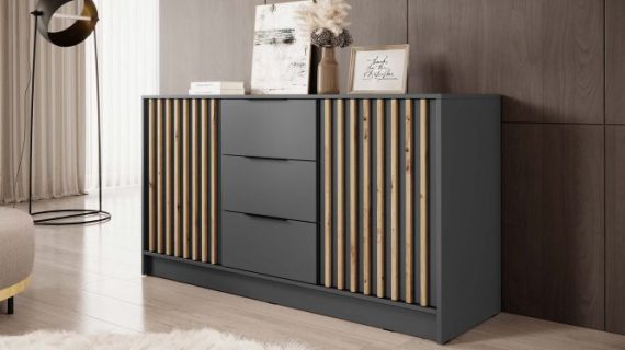 Komoda DELY 3D 155cm Nowoczesny Design Trzy Kolory - obrazek 4