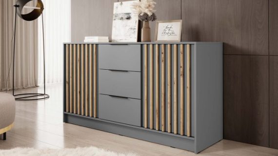 Komoda DELY 3D 155cm Nowoczesny Design Trzy Kolory - obrazek 5